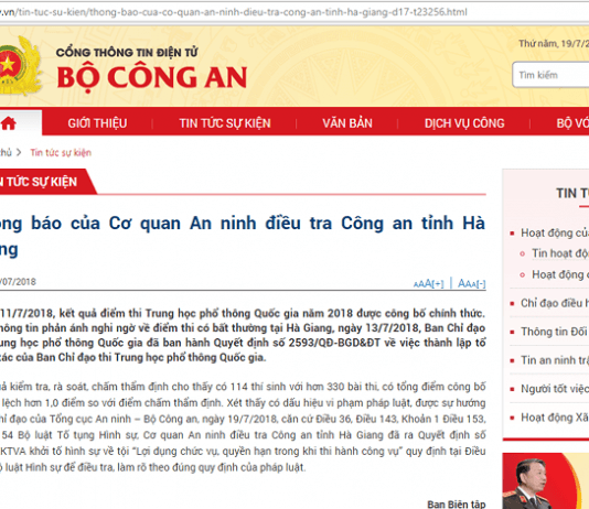 Bắt khẩn cấp ông Vũ Trọng Lương thủ phạm nâng điểm ở Hà Giang